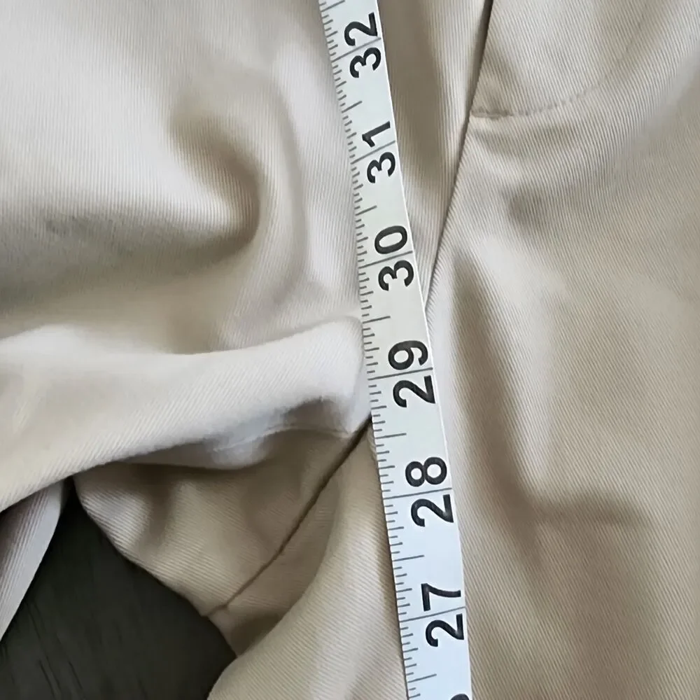 Orvis Khaki Chino Pleated Pants Mens 38 Wrinkle Free 100% Cotton